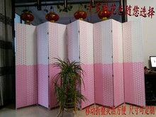 双面屏风帘活动隔断折屏美容屏障客厅卧室酒店折叠移动滑轮简约