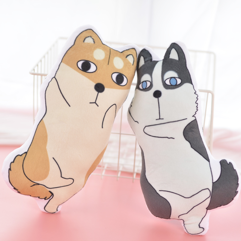 酱菇良品可爱二哈秋田君抱枕动漫周边doge表情包靠垫学生生日礼物