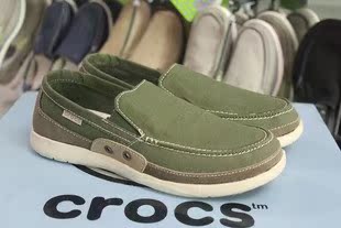 正品卡骆驰crocs walu accent/风尚沃尔卢 帆布男鞋