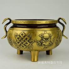 包邮 纯铜香炉八宝炉大号小号铜香炉熏炉铜仿古炉青铜色炉器铜香具