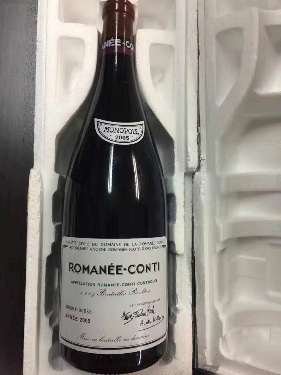 romanee-conti 罗曼尼康帝酒园红葡萄酒 法国原瓶进口红酒 750ml