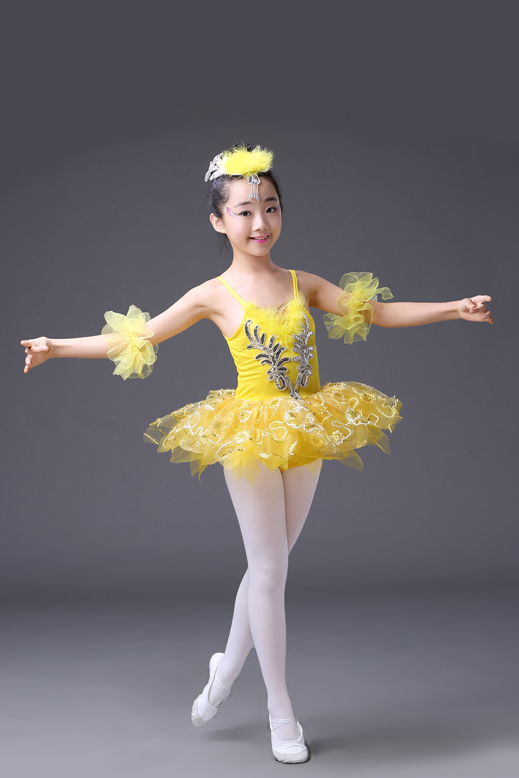 儿童芭蕾舞演出服装女童小天鹅舞蹈飞呀飞表演服少儿小荷风采纱裙