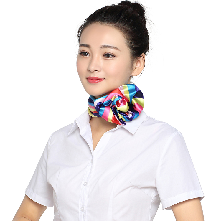 围巾女小领巾秋冬小丝巾韩国头巾职业工装丝巾空姐小方巾百搭方巾