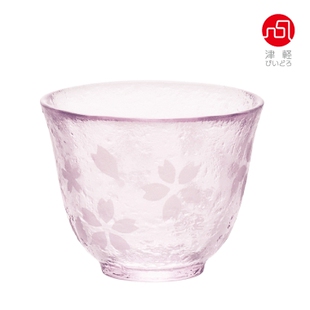 日本原装进口石冢硝子aderia津轻手工花纪行玻璃茶杯清酒杯冷茶杯