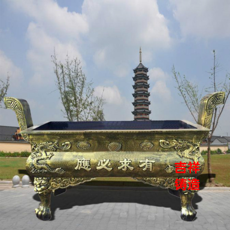 庙大型香炉 院铸铁香炉 长方形平口香炉 宗祠大香炉 铜香炉