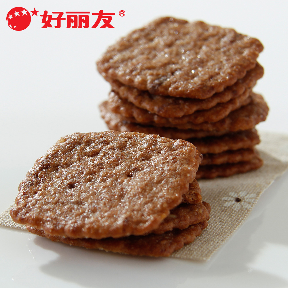 好丽友高笑美浓情巧克力味酥性薄脆饼干80g休闲食品营养小吃零食