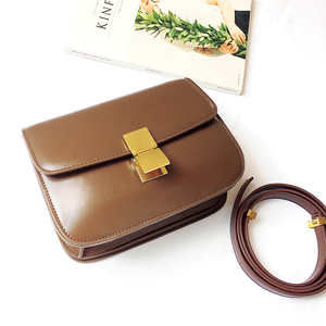 复古斜挎锁扣豆腐包