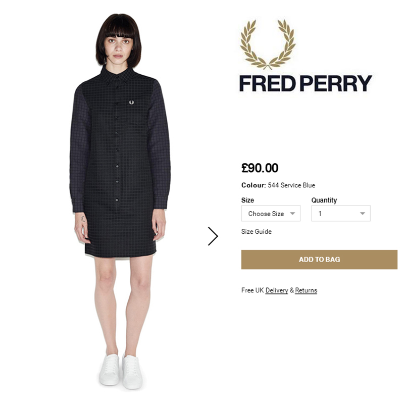 fred perry代购格子