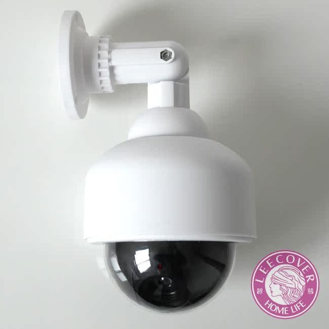 家用球型仿真室外摄像头监控器假摄像机模型假监控探头带灯防雨