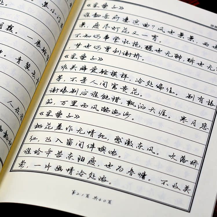 仓央嘉措诗 纳兰词 行书字帖 练字帖 成人练字神器 钢笔字帖硬笔