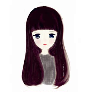 水墨 设计师原创手绘插画设计 古风 唯美水墨淡彩小清新人像头像定制
