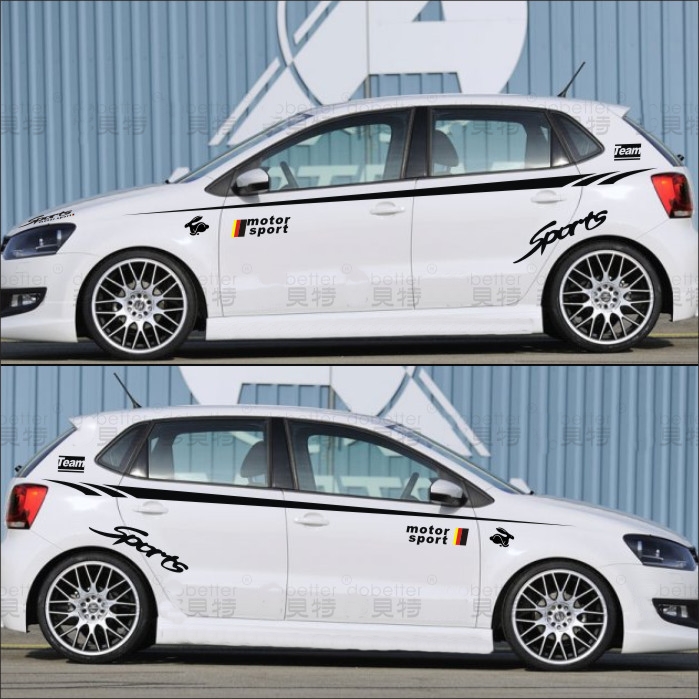 大众高尔夫车贴新波罗polo gti golf 尚酷汽车腰线拉花改装贴纸