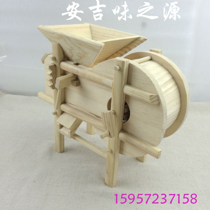 竹木质工艺品摆件创意瞩目制品仿古艺术品农具模型木质模型手工艺