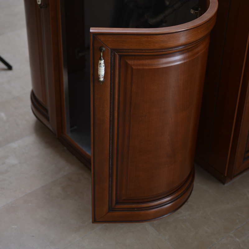 vifa威法进口弧形实木门板水纹玻璃柜门奢华欧式橱柜定做威尼斯Ⅲ