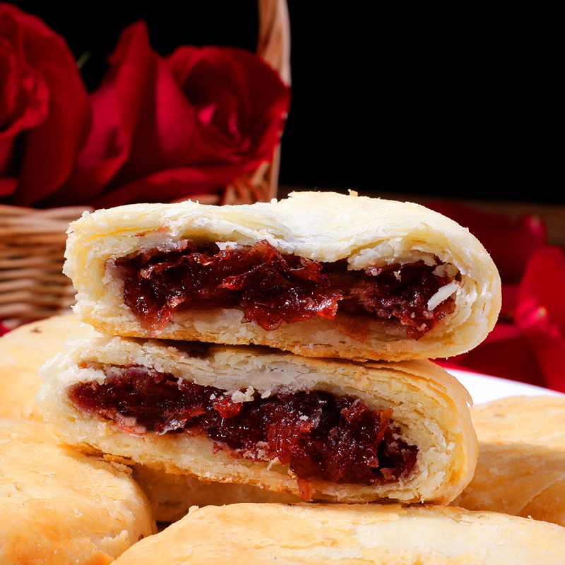 鲜花饼礼盒中秋玫瑰饼云南特产玫瑰花饼早餐饼零食大礼包批发小吃