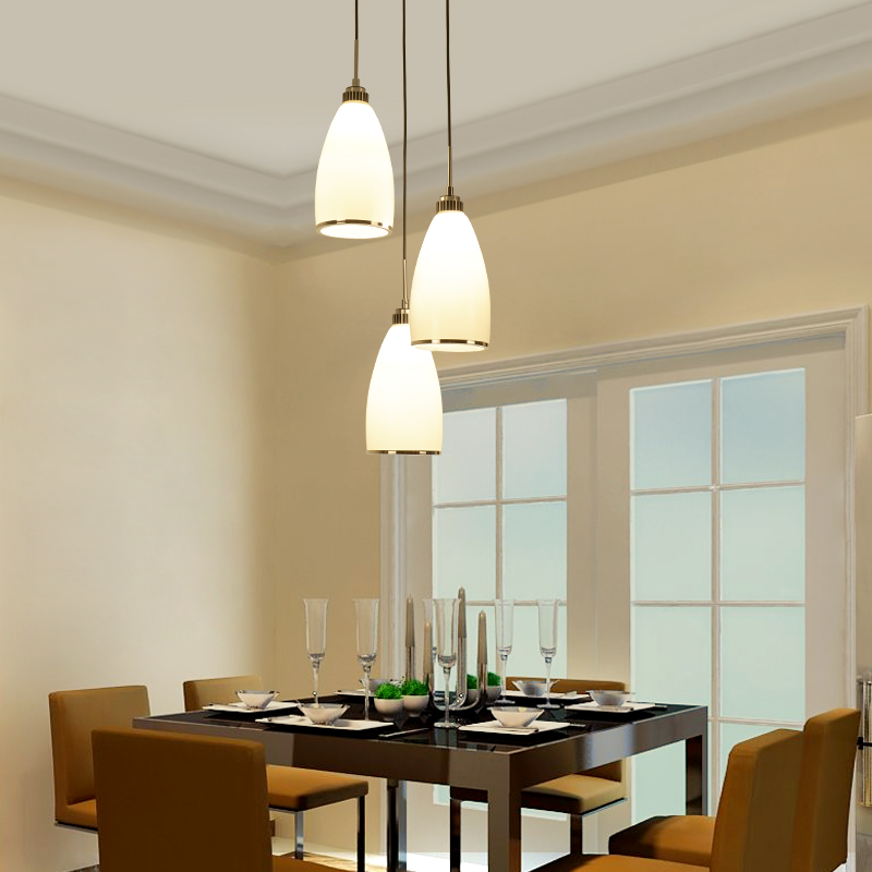 索明餐厅吊灯现代简约三头直盘圆盘创意饭厅灯圆形餐桌灯个性吊灯