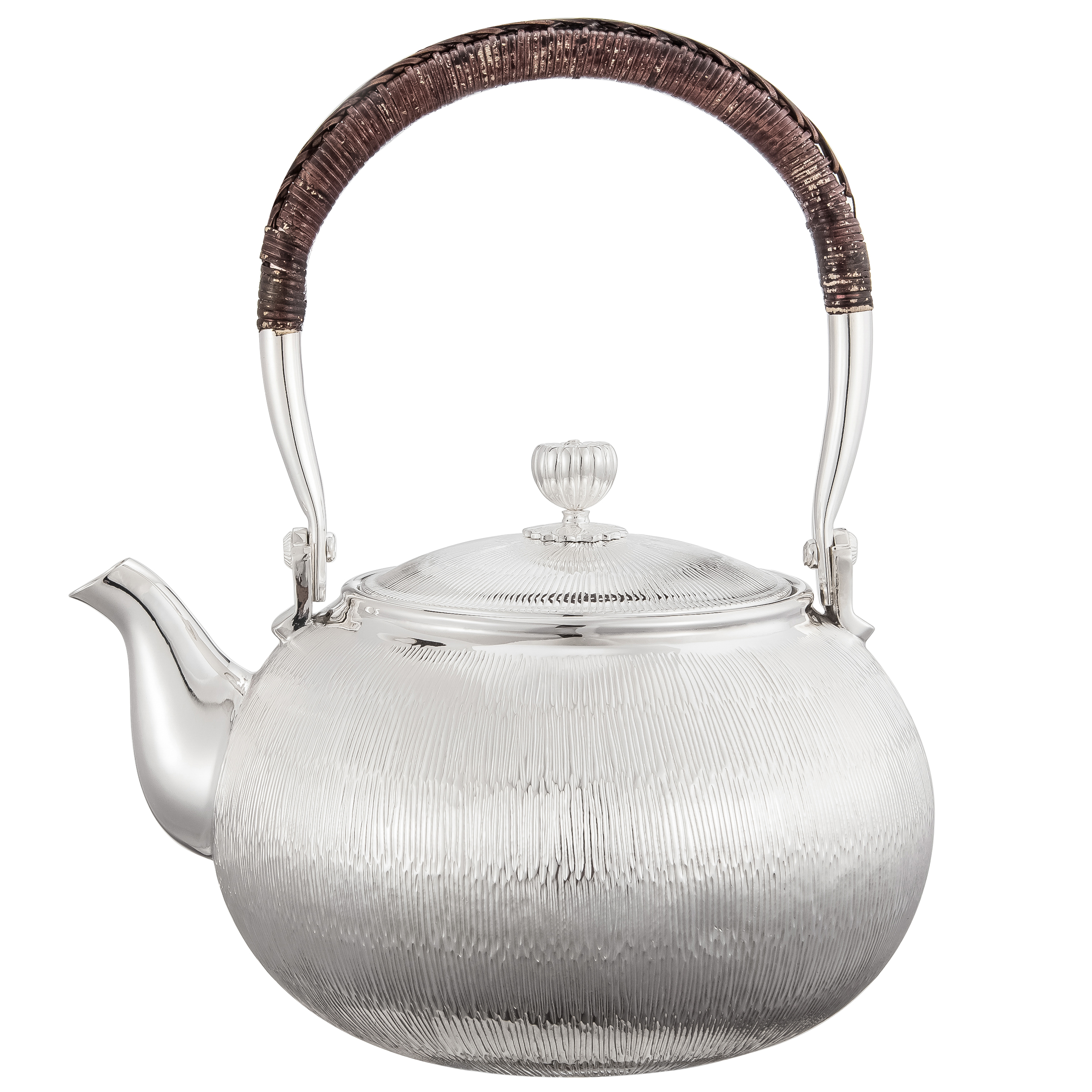 臻宝堂银壶 纯银999纯手工大银壶 银茶具茶壶秒日本银壶 素流冰绡