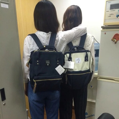 乐天anello双肩包日本正品代购女男学生书包帆