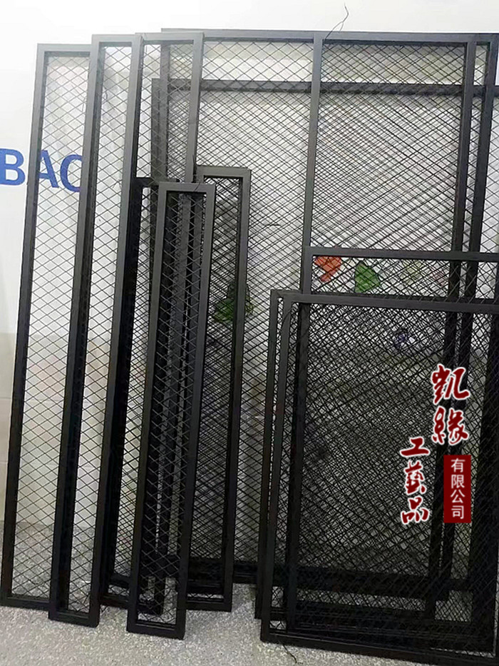 铁艺网格装饰背景墙壁铁丝网吊顶餐厅会所装修镂空屏风隔断定做