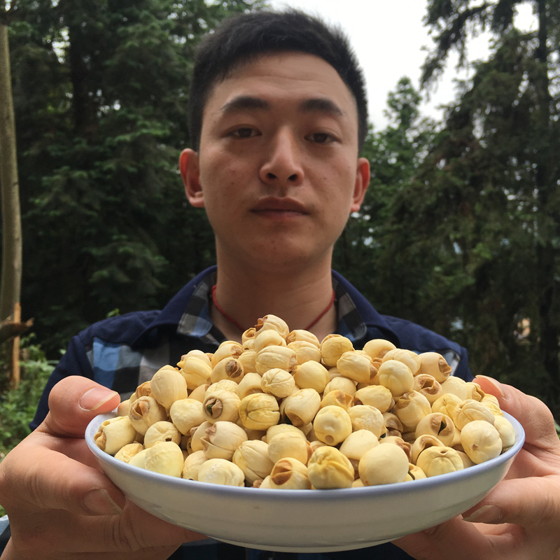 建宁莲子农家自产无芯白莲无硫干货非磨皮湘潭莲通心易糯250g