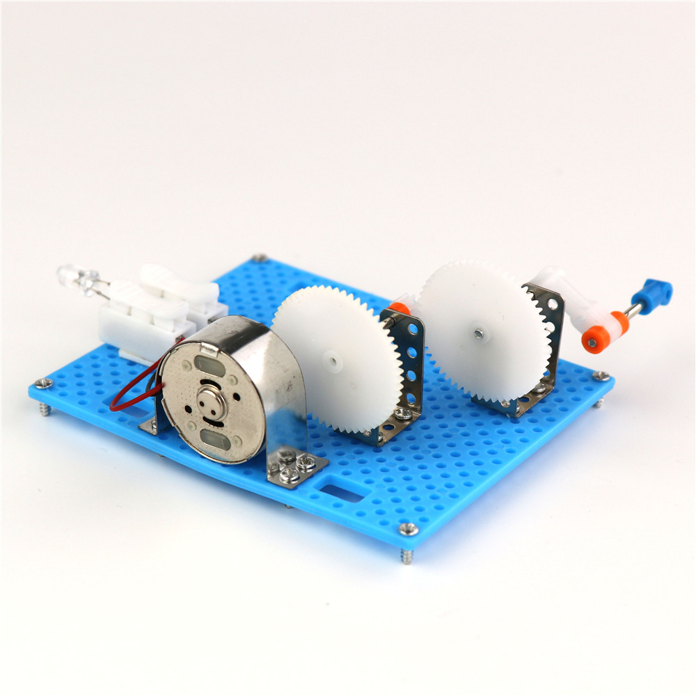 科技小制作 自制手摇发电机升级版 科学实验玩具 小学生发明diy