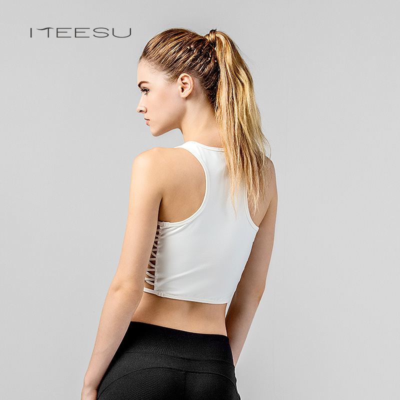 美愫 瑜伽服女春夏背心吊带含胸垫健身文胸运动跑步弹力透气内衣