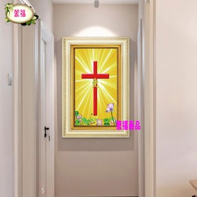 十字架耶稣手工立体画 基督信仰教堂有框壁画乔迁挂画客厅装饰画