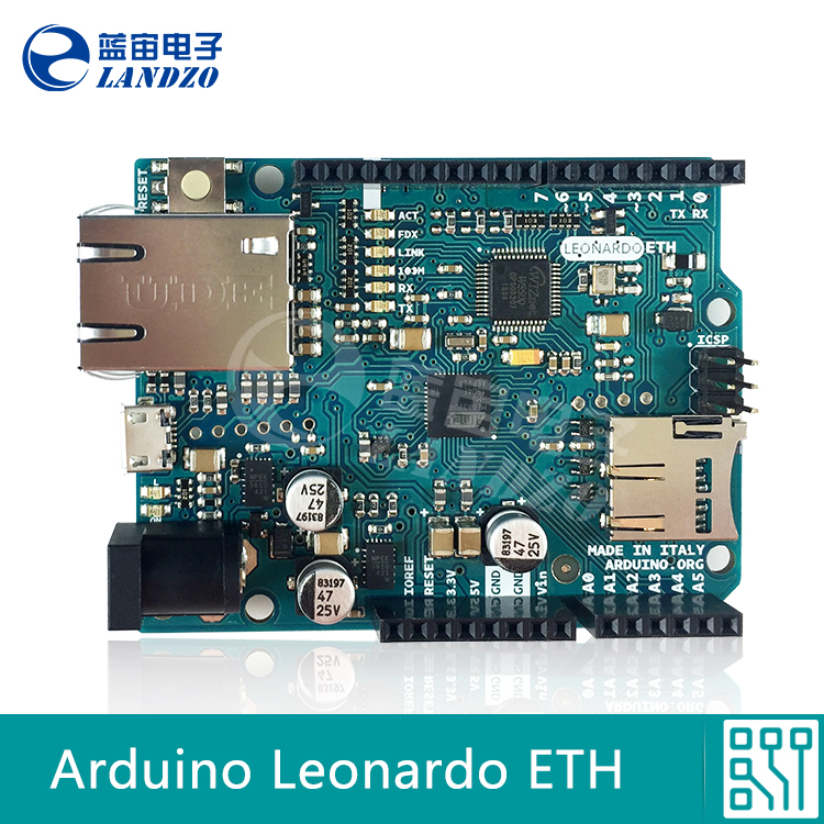 正版兼容arduino leonardo eth以太网控制器 atmega32u4 不含poe