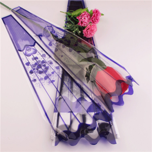 玫瑰袋 单支彩色透明 装花塑料袋 花店用包花材