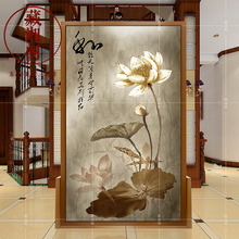 玄关守撅慰瞻旃室座屏简约卧室移动 新中式屏风隔断客厅古典时尚