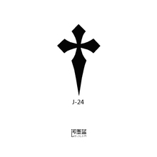 3.5cm 即墨蓝轻文身模板半永久果汁纹身模板十字6