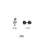 即墨蓝暂时性轻文身半永久小清新纹身猫咪举重杠铃遮纹身图案