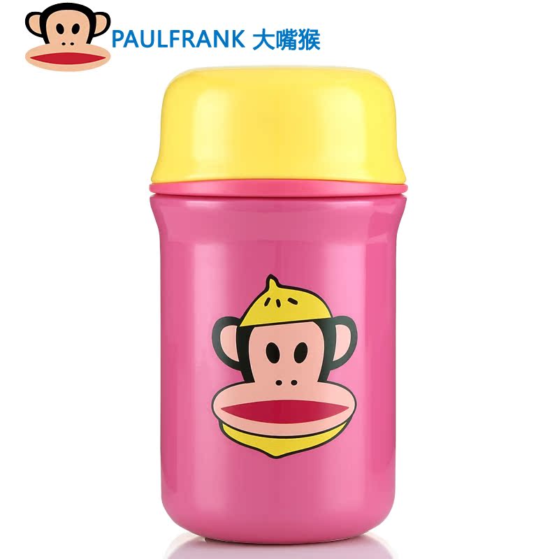 paulfrank/大嘴猴保温杯可爱卡通大肚杯子女学生儿童便携创意水杯