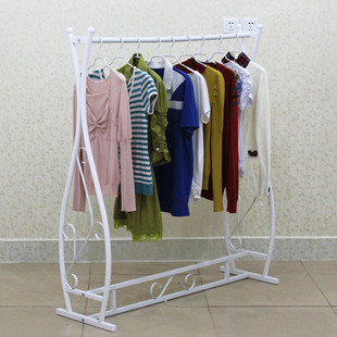 铁艺服装店衣架展示架落地式服装货架挂衣服架子衣服架中岛架单杠