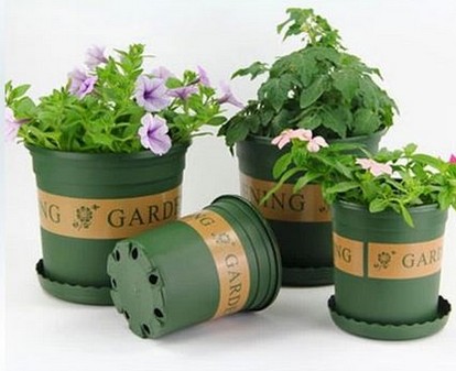 吊盆花盆塑料加厚特大号圆形桌面盆 加仑盆办公室陶瓷 带托盘_中国法律网推荐商城