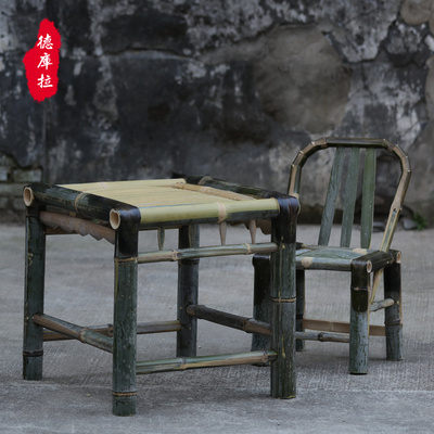 原竹桌子茶桌禅意竹制品家具楠竹中式复古简约传统休闲竹子小方桌