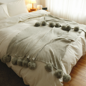 网红全棉线空调毯盖毯