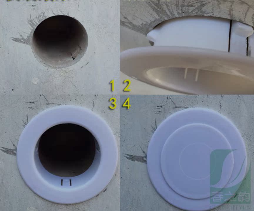 管道墙洞盖空调装饰盖孔洞堵盖预留装饰盖通风口堵盖管道装饰盖板