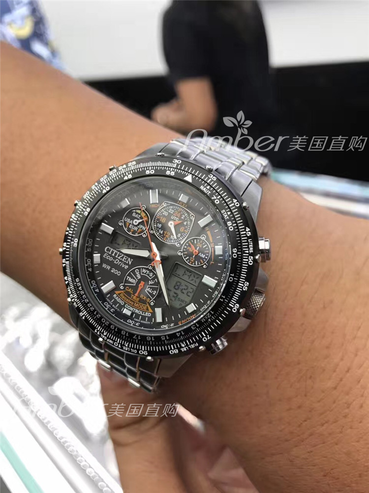美国代购 直邮 citizen/西铁城 超级空中之鹰电波表 jy0010-53e