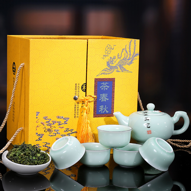 买就送茶具 新茶 铁观音 茶叶 浓香型 乌龙茶 500克礼盒装包邮