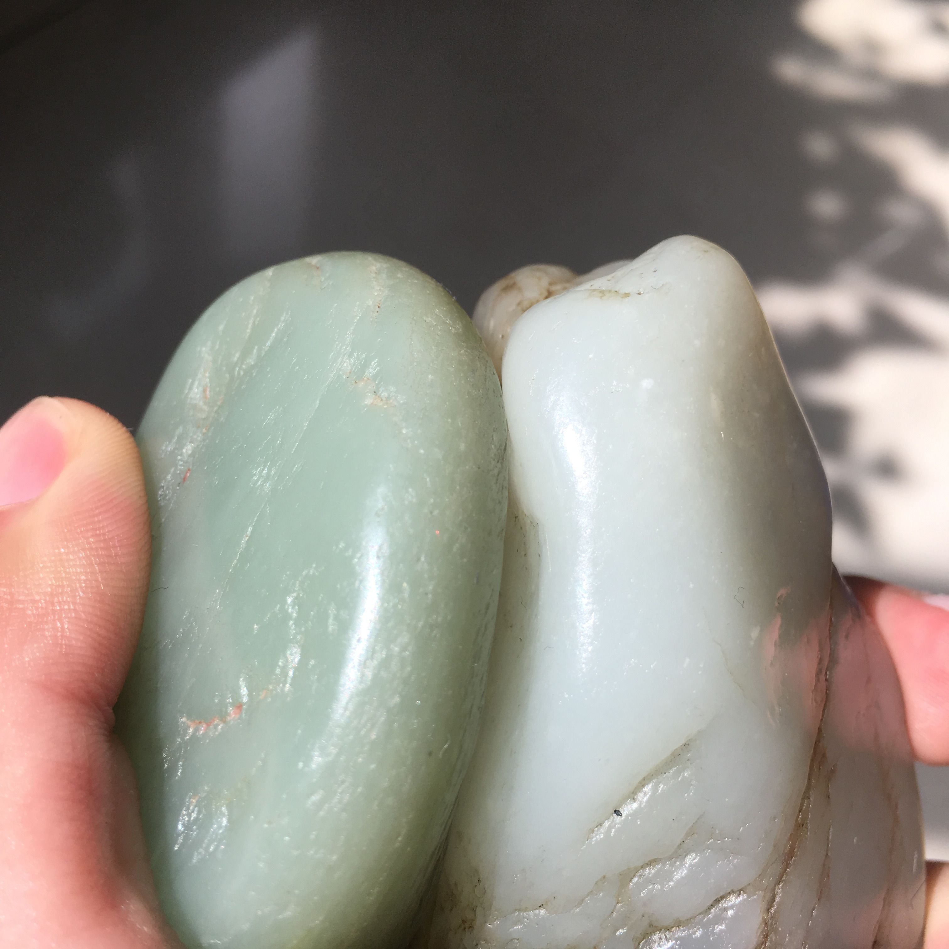 226克羊脂级白玉籽 天然和田羊脂山流水籽料原石 丝路