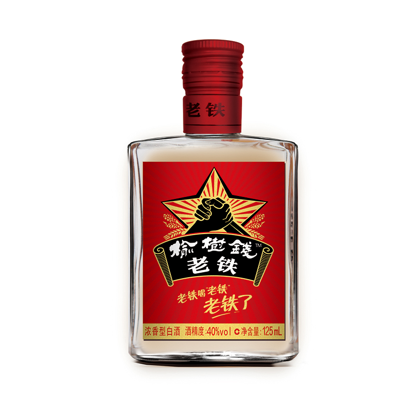 榆树钱白酒 老铁 40 小酒版 125ml*6 东北纯粮酒 好喝不上头