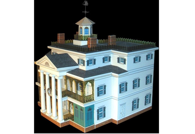 立体折纸手工制作模型剪纸 豪华别墅 房屋古堡 场景建筑 纸模