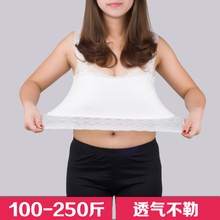 背心蕾丝抹胸胖mm200斤加肥加大 大码 抹胸防走光短款 裹胸吊带大码
