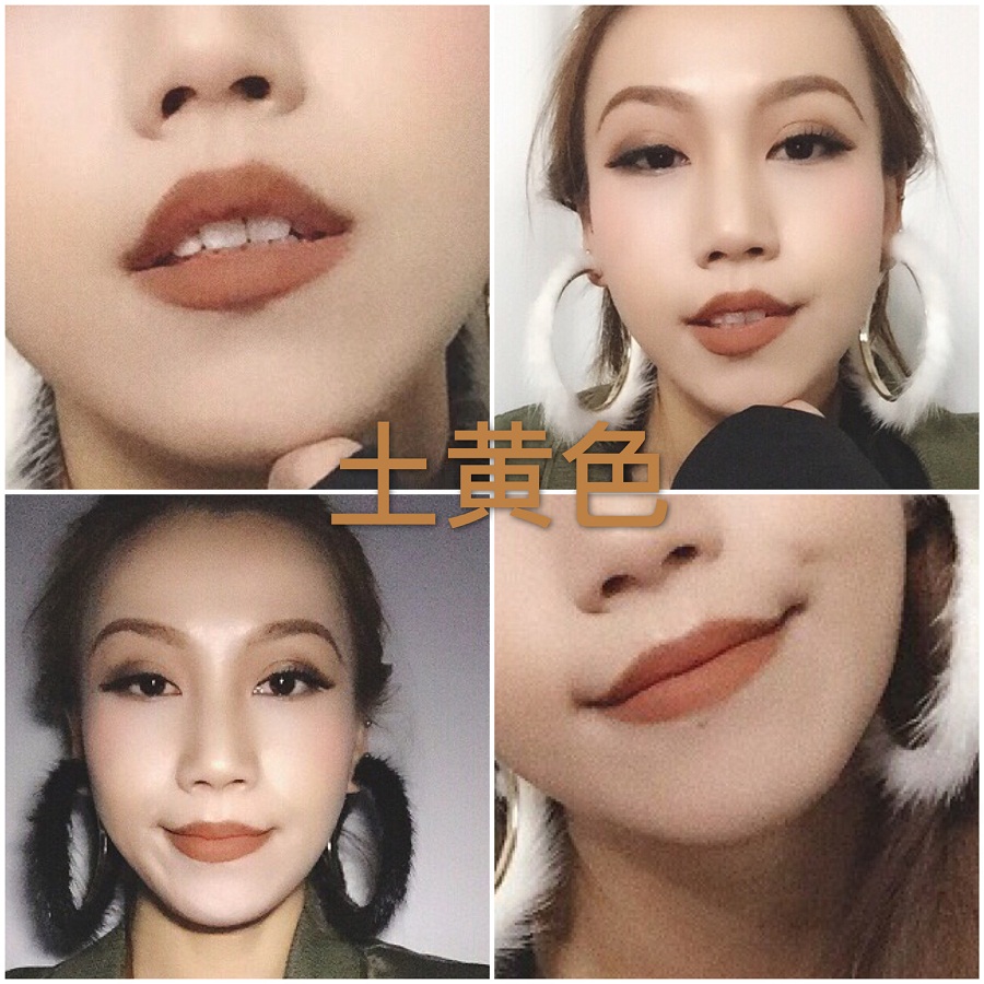 新品包邮欧美色土黄色吃土色丝绒哑光雾面持久不沾杯口红多色