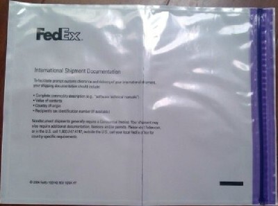 联邦贴袋,联邦背胶袋,fedex联邦贴头,fedex联邦运单袋1箱500个