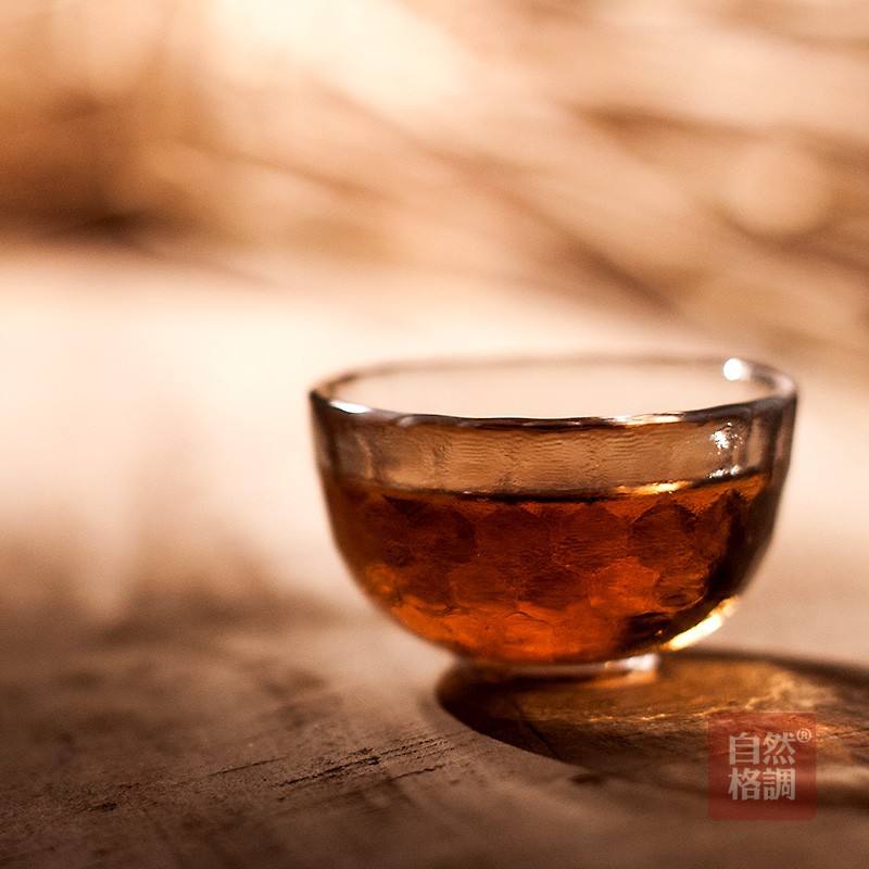 自然格调│手工甩制 日本锤纹玻璃茶杯 玻璃茶具水晶透明玻璃杯子