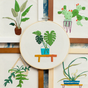 植物DIY手工制作布艺刺绣材料包