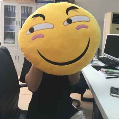 立体眉 滑稽脸害怕脸贴吧表情抱枕动漫恶搞毛绒公仔抱枕靠枕