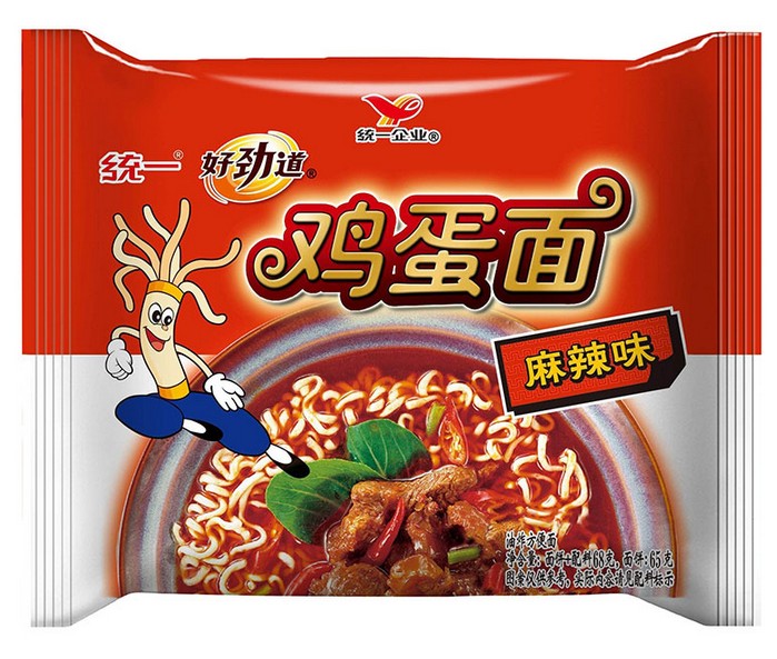 统一好劲道方便面 鸡蛋面 麻辣鸡蛋面 干脆面 干吃面68g\/袋